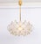 Large Frosted Glass and Brass Chandelier from Kinkeldey, Germany, 1970s For Sale - Image 12 of 18