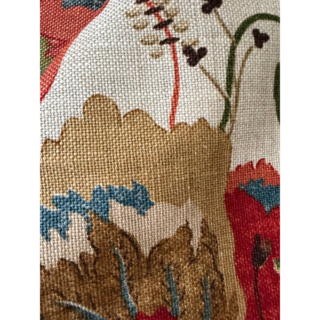 Textile G P & J Baker r1380.5.0 California Red/Cream Linen Linen Fabric 5 Yards For Sale - Image 7 of 7