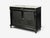 Wood Hollywood Regency Style, Buffets, Black Painted Wood, Marble, France, 1940s For Sale - Image 7 of 18