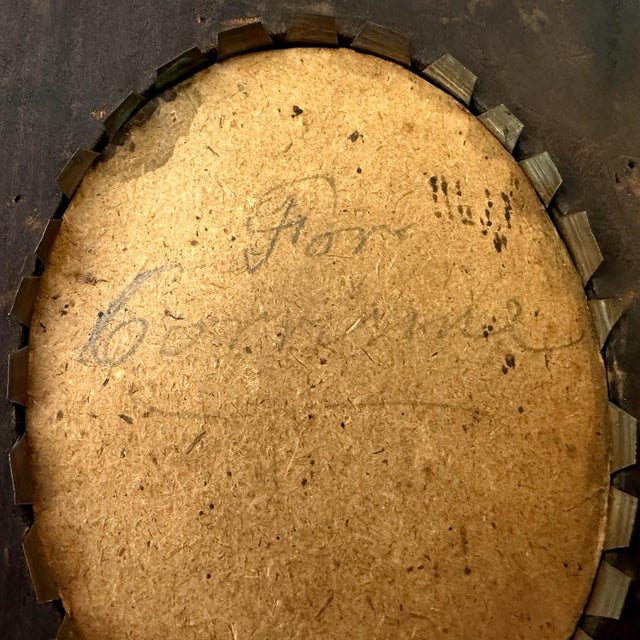 Antique 1860s Child Tintype Portrait in Ebonized Oval Frame With Convex Bubble Glass For Sale - Image 4 of 4