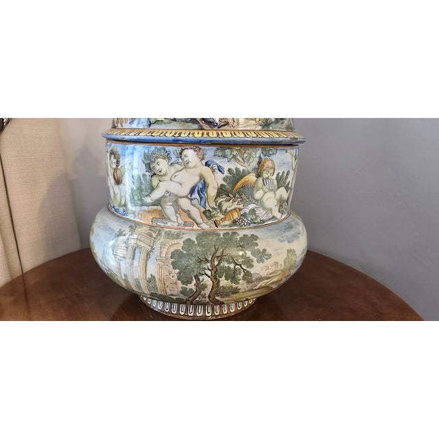 Beige 18th Century Italian Lidded Vase, 1700s For Sale - Image 8 of 16