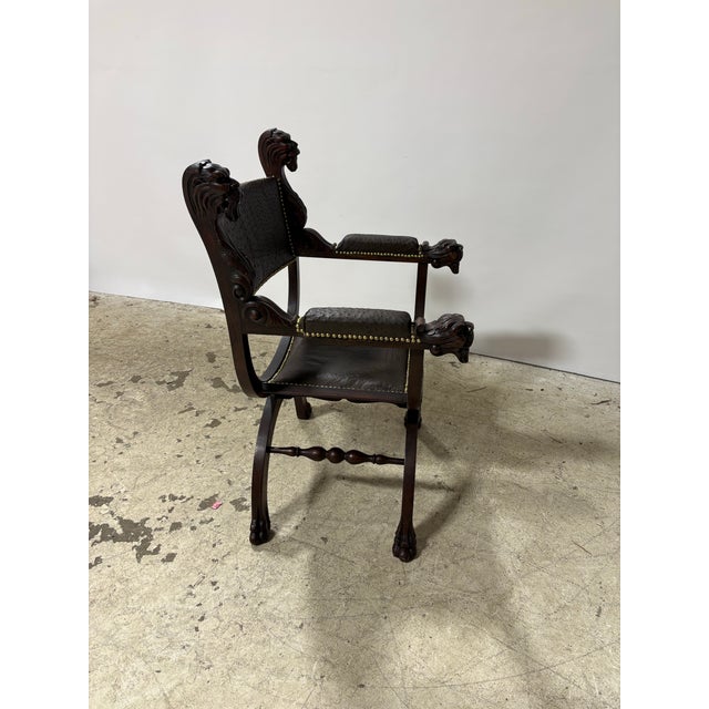 Renaissance revival lion motif arm chair. Similar to the one in the Maggie L. Walker national historic site in Richmond,...