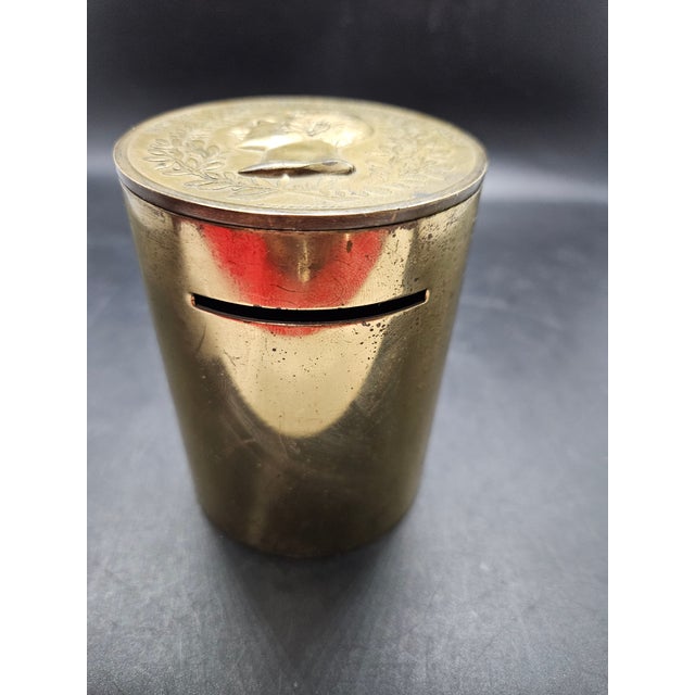 VTG Brass Coin Bank His Royal Highness Prince Albert