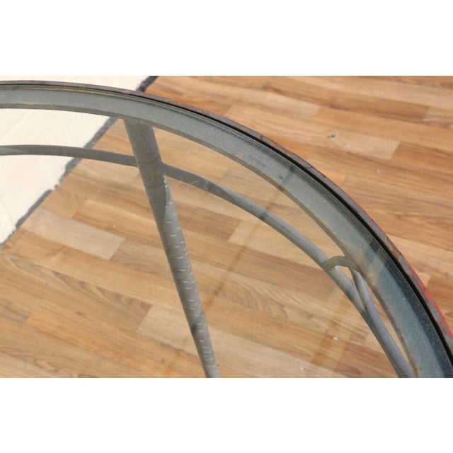Mario Papperzini for Salterini “Amalfi” Round Iron Dining Table With Glass Top | 1950s For Sale - Image 10 of 18