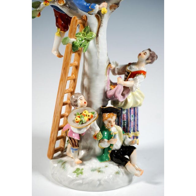 Blue Rococo Style Gardener Group by Kaendler for Meissen, 1900s For Sale - Image 8 of 10