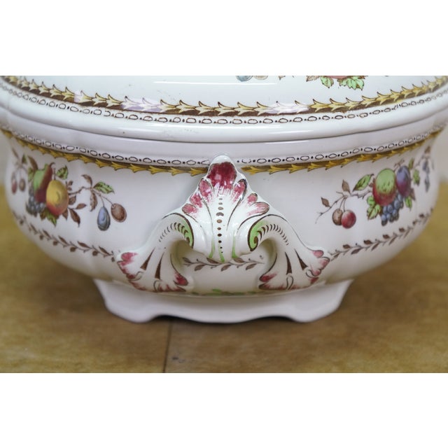 Early 20th Century Copeland Spode England Rockingham Vegetable Serving Dish Soup Tureen For Sale - Image 6 of 18