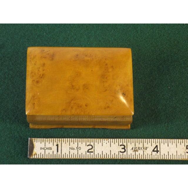 Mid 20th Century Mid 20th Century Jewelry Box Organizer Exotic Burlwood Maple Handcrafted For Sale - Image 5 of 9