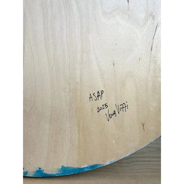 Blue Vera Vizzi, Textural Seascape, 2025, Acrylic and Clay For Sale - Image 8 of 10