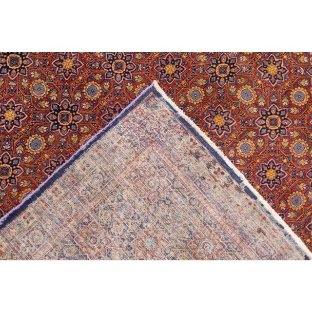 Textile Antique Persian Kashan Rug 7'10" X 10’8” For Sale - Image 7 of 10