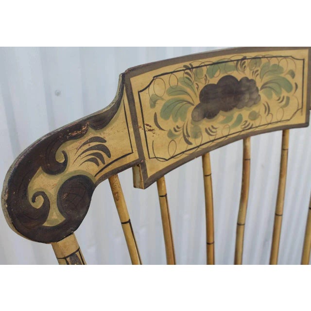 19th Century 19th Century Fancy Original Painted Rocking Chair For Sale - Image 5 of 10