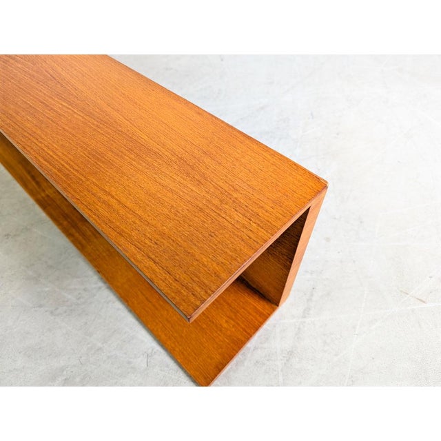 Mid-Century Teak Wall Shelf by Walter Wirz for Wilhelm Renz For Sale - Image 6 of 11