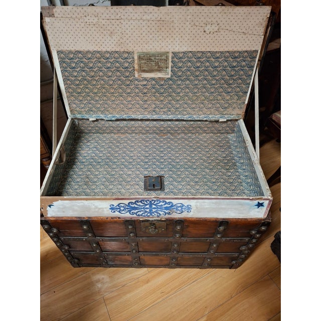19th Century Travelling Trunk by p.j. Botto & Co. For Sale - Image 9 of 11
