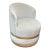 Sophisticated Barrel Back Swivel Chair For Sale