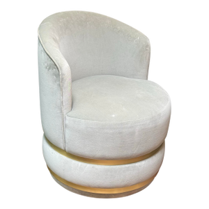 Sophisticated Barrel Back Swivel Chair