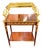 Vintage Marquetry Louis XVI Rolling Serving Cart & Tray For Sale