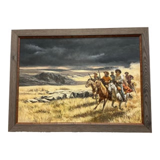 Harry Schaare (1922-2008) "Wyoming Gunsmoke", 1988 For Sale