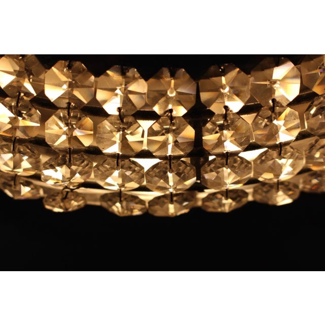 Silver Illuminated Rhinestone Mirror For Sale - Image 8 of 10