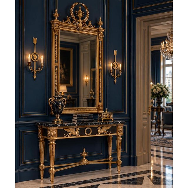 Neoclassical Bronze Two-Light Wall Sconces, 1880, Set of 2 For Sale - Image 3 of 12