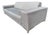 Modern Thayer Coggin Silver Upholstered Sofa For Sale
