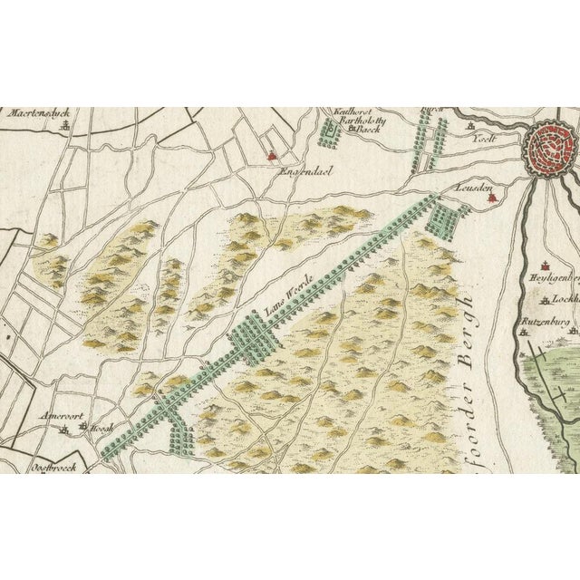 Black Map of Amersfoort and Surroundings by Covens & Mortier, 1747 For Sale - Image 8 of 10