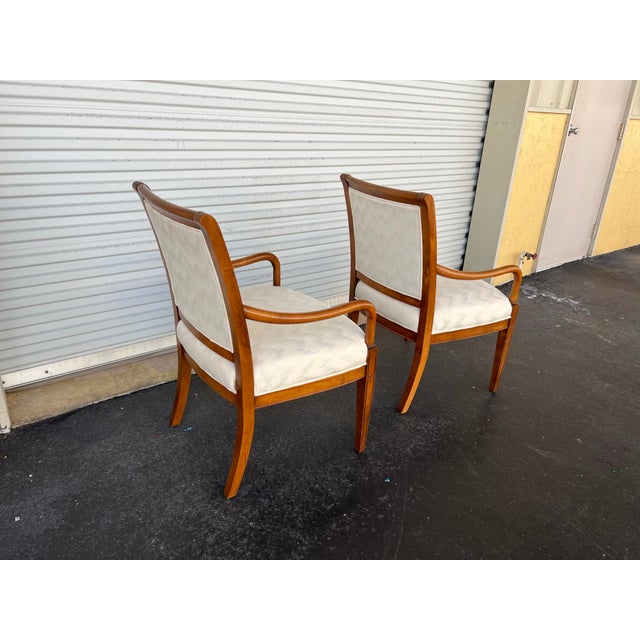 Contemporary Arm Chairs by Sam Moore -Pair of 2 For Sale In West Palm - Image 6 of 8