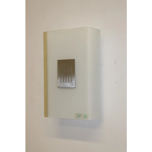 Late 20th Century Eko Modern Murano Wall Lamp White Glass For Sale - Image 5 of 11