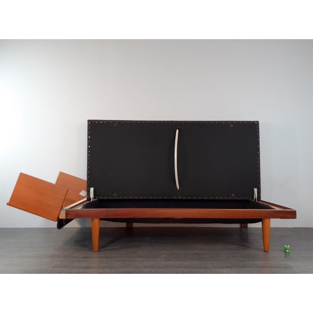 Wood Mid-Century Norwegian Teak Svanette Sofa Daybed with Anthracite Fabric by Ingmar Rellling for Ekornes, 1960s For Sale - Image 7 of 18