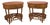 Late 20th Century Pair of Ficks Reeds Fretwork Oval Rattan Nightstands For Sale