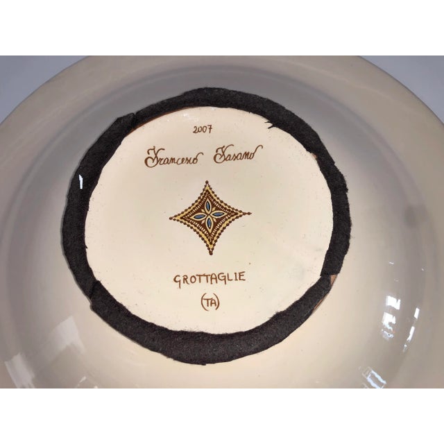 Italian Jewel Tone Ceramica Bowl by Francesco Fasano For Sale - Image 11 of 13