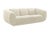 Wood Emmet Cream Velvet Sofa For Sale - Image 7 of 7