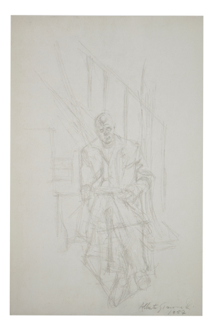Alberto Giacometti, Portrait of Jean Gênet, 1963, Original Lithograph