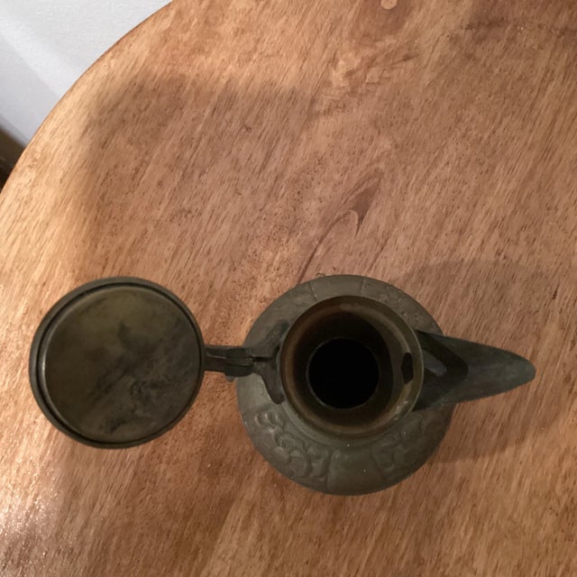 Mid 20th Century Antique Middle Eastern Copper Coffee Pot For Sale - Image 5 of 11