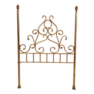 Antique Brass Headboard, 1930 For Sale