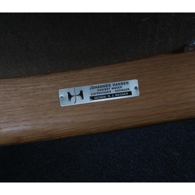 Wood Model JH513 Armchair in Oak and Leather attributed to Hans J. Wegner, 1960s For Sale - Image 7 of 10
