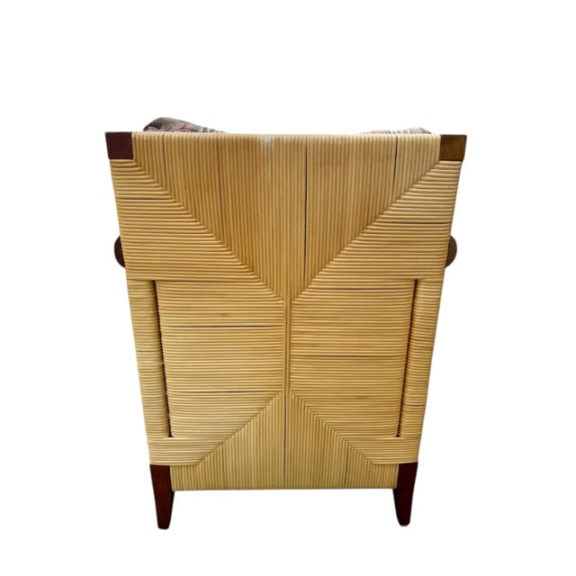 1990s Vintage Coastal Donghia “Merbau” Woven Rattan Lounge Chairs - A Pair For Sale - Image 5 of 12