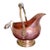 Copper and Brass Helmet Coal Scuttle | Delft Handles and Lion Mounts For Sale