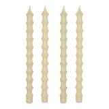 Bamboo Taper Candles - in Alabaster White Set of 4 For Sale