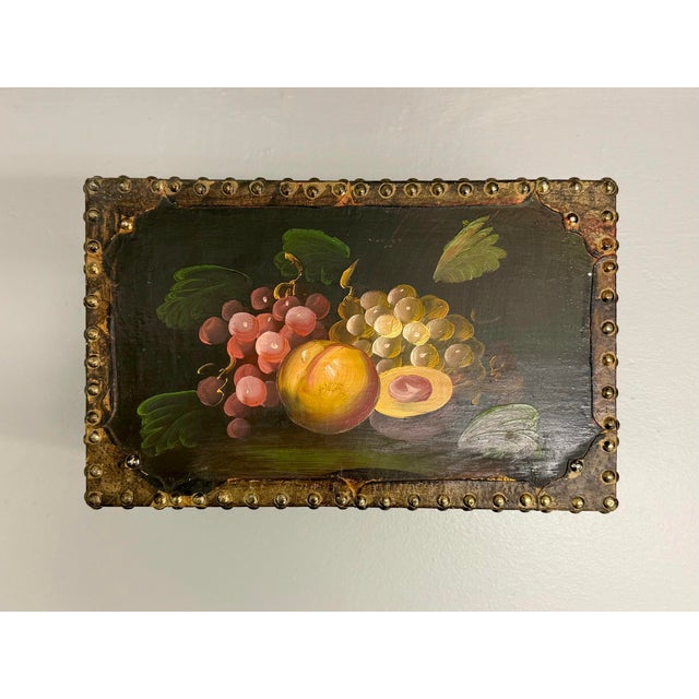 Vintage Hand-Painted Nesting Still Life Storage Boxes – Set of Five For Sale - Image 12 of 12