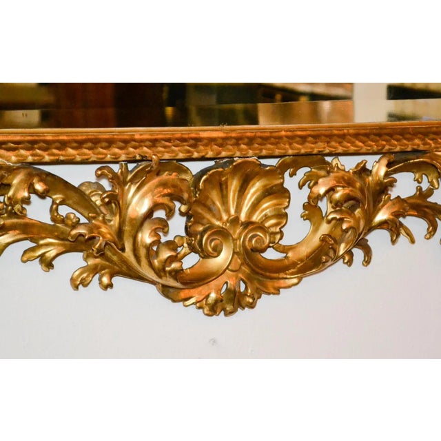 Gold 19th Century Italian Florentine Giltwood Mirror For Sale - Image 8 of 9