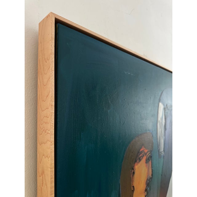 Figurative "Black Sweater Woman", Original Painting by Rebecca Jack (Framed) For Sale - Image 3 of 5