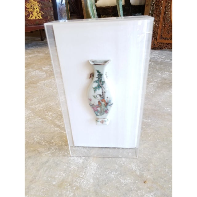 Green 18th Century Chinese Porcelain in Lucite Box For Sale - Image 8 of 9