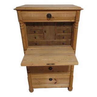 Swedish All Natural Drop Front Desk For Sale