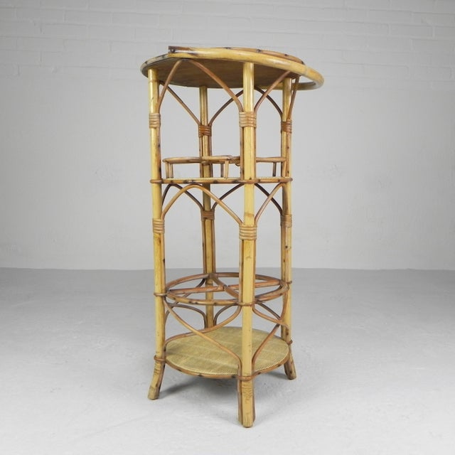 Vintage Bamboo Bottle Rack Side Table, 1950s For Sale - Image 10 of 18