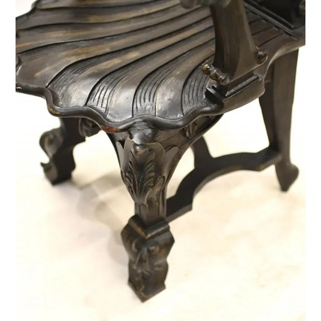 Wood Set of English Rococo Grotto Chairs, 1930s For Sale - Image 7 of 10