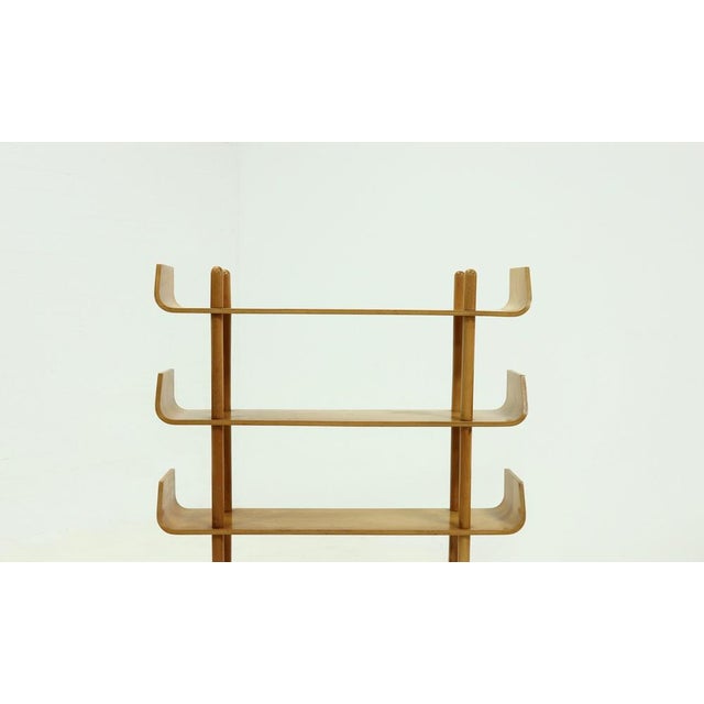Large Birch Bookcase Shelving Unit by Willem Lutjens for Gouda den Boer, 1950s For Sale - Image 9 of 14