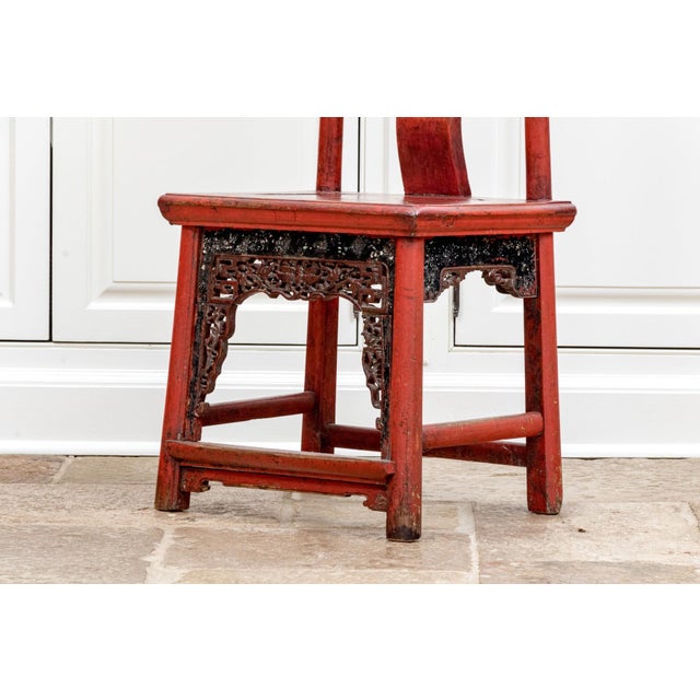 Late 19th Century Chinese Red Lacquered and Gilt Bride's Chair For Sale In New York - Image 6 of 12