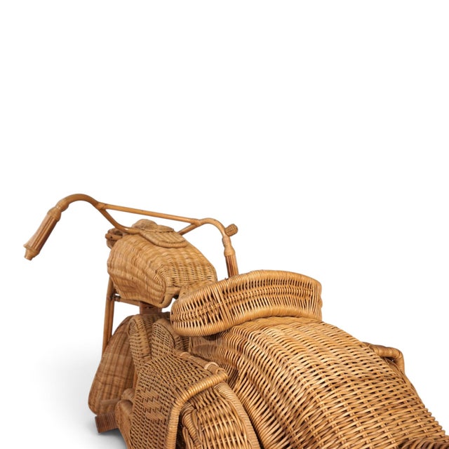 After Tom Dixon, Harley-Davidson Motorcycle, 1990s, Rattan For Sale - Image 14 of 18
