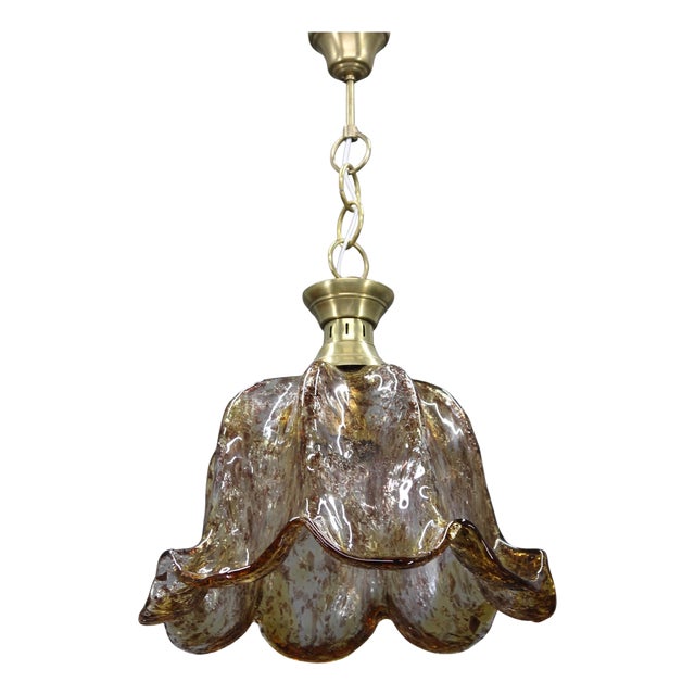 Large Murano Glass Pendant Light, Italy, 1980s For Sale