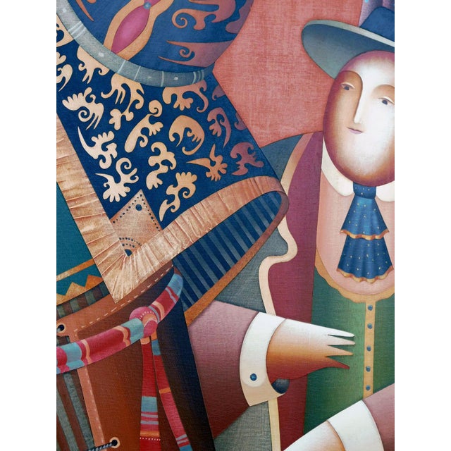 Anton Arkhipov Dona Dolores Original Russian Painting Custom Framed Art Artwork For Sale - Image 11 of 12