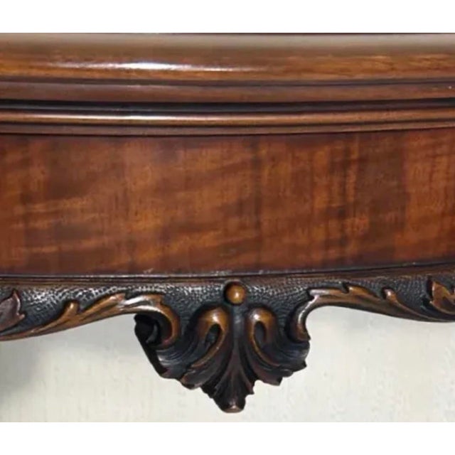 Mid 19th Century American Rococo Revival Burl Walnut and Marquetry "Turtle-Top" Center Table For Sale - Image 4 of 12